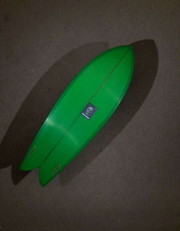 green surfboard