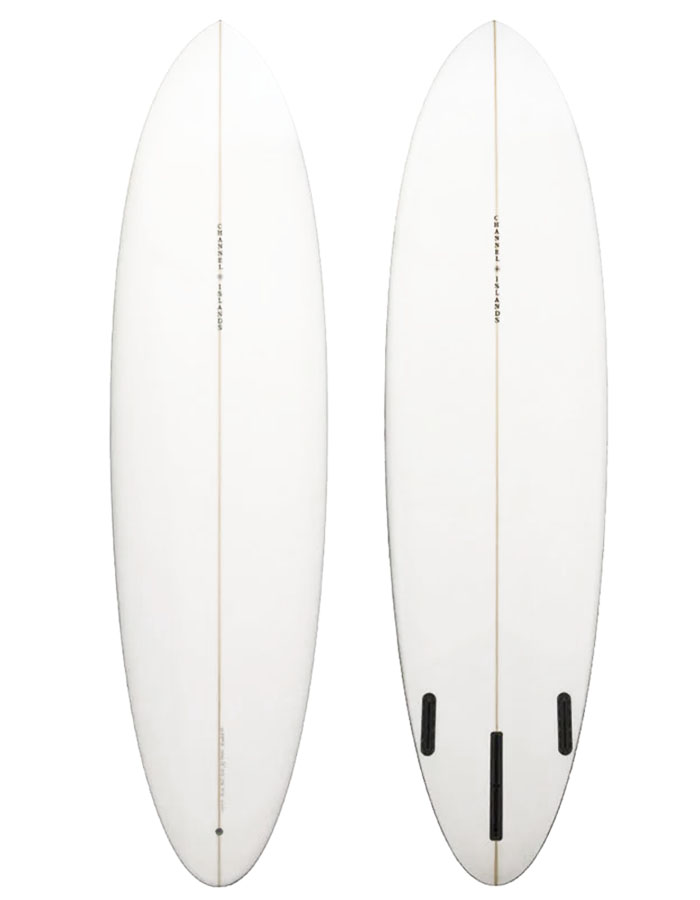 CI MID 6'8 CHANNEL ISLANDS SURFBOARD MID LENGTH WHITE