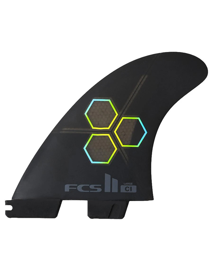 FCS II CHANNEL ISLAND UPRIGHT PC TRI FIN SET BLACK