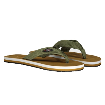 BEAR SURFBOARDS CORKMAN CNVS GREEN FLIP FLOPS