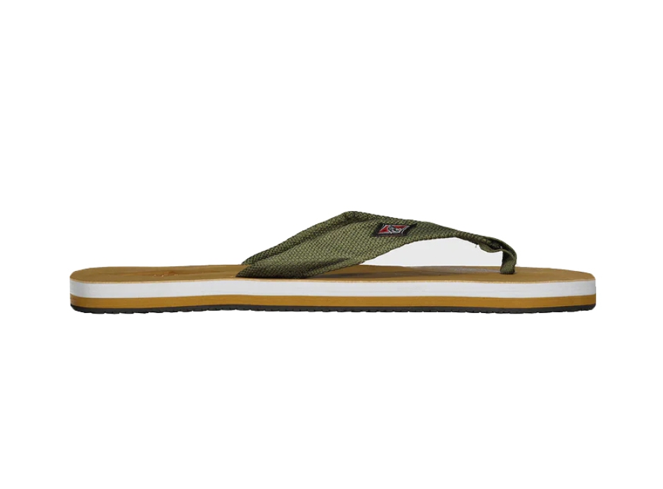 BEAR SURFBOARDS CORKMAN CNVS GREEN FLIP FLOPS