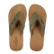 BEAR SURFBOARDS CORKMAN CNVS GREEN FLIP FLOPS