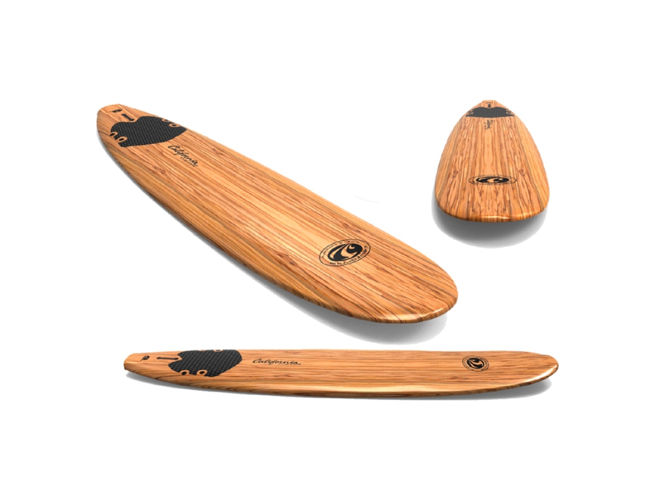 CBC FUN 7'0" CALIFORNIA BEAR SOFTBOARD WOOD