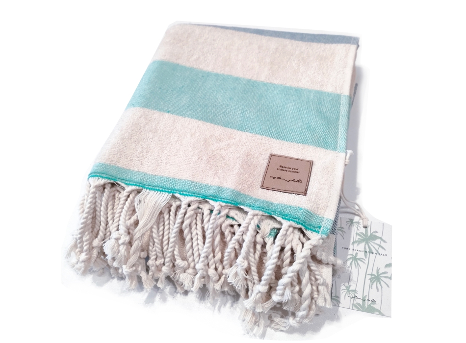 CUSTOM SHELLS BEACH TOWEL DEL MAR