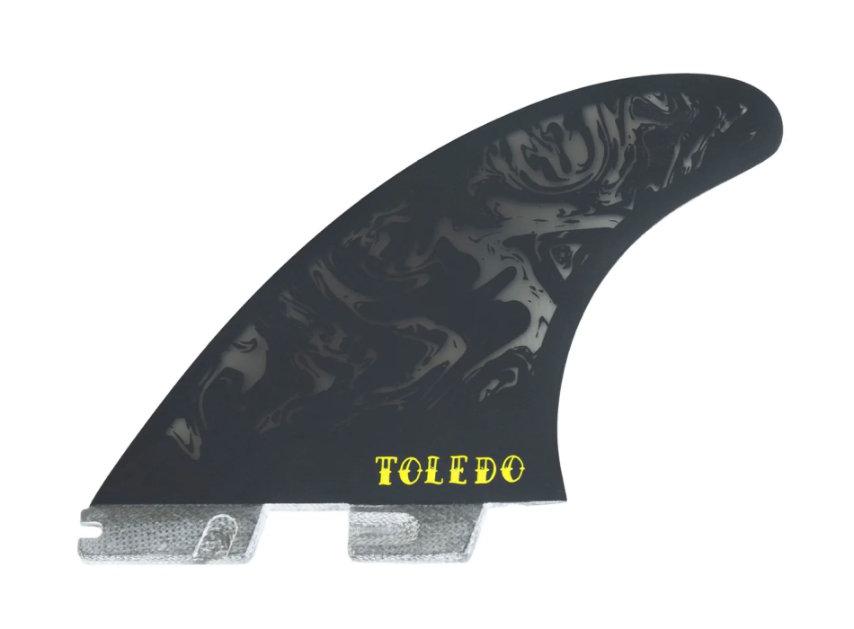 FCS II FELIPE TOLEDO PG PRO TRI FIN SET BLACK ACID