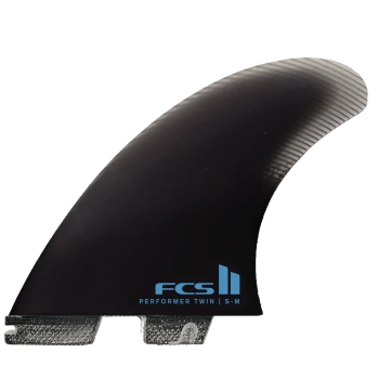 FCS II PERFORMER TWIN + 1 FIN SET BLACK