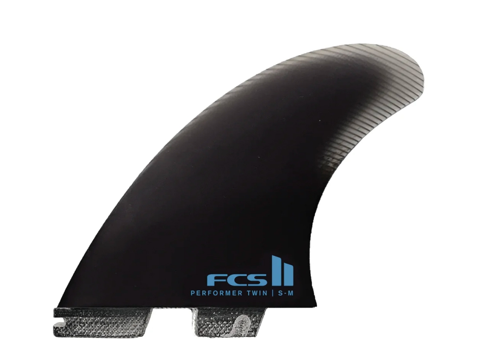 FCS II PERFORMER TWIN + 1 FIN SET BLACK