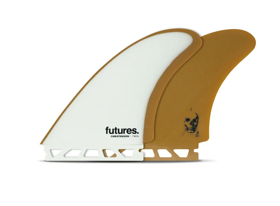 FUTURES CHRISTENSON TWIN FIN WHITE BROWN