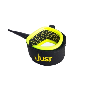 JUST LEASH PREMIUM COMP 6'0" BLACK YELLOW FLUO