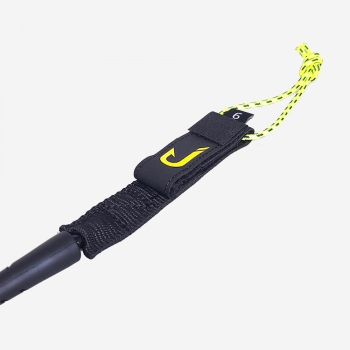 JUST LEASH PREMIUM COMP 6'0" BLACK YELLOW FLUO