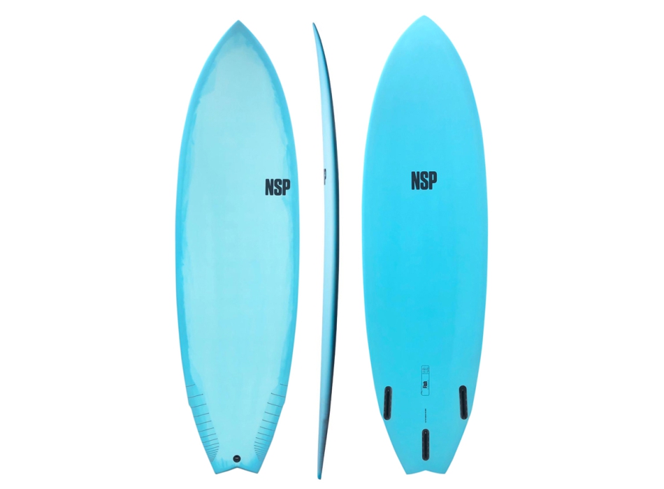 NSP SURFBOARDS PROTECH FISH 6'4" BLUE TINT