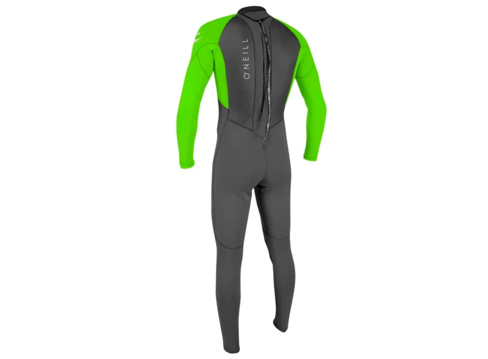 O'NEILL YOUTH REACTOR II 3/2 MM BACK ZIP FULL WETSUIT GRAPH DAYGLO