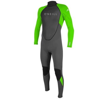 O'NEILL YOUTH REACTOR II 3/2 MM BACK ZIP FULL WETSUIT GRAPH DAYGLO