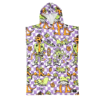 OCEAN & EARTH YOUTH IRVINE HOODED PONCHO PURPLE