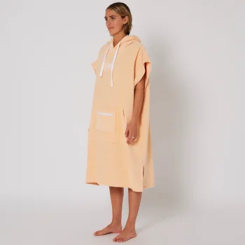 OCEAN & EARTH LADIES HOODED PONCHO PEACH