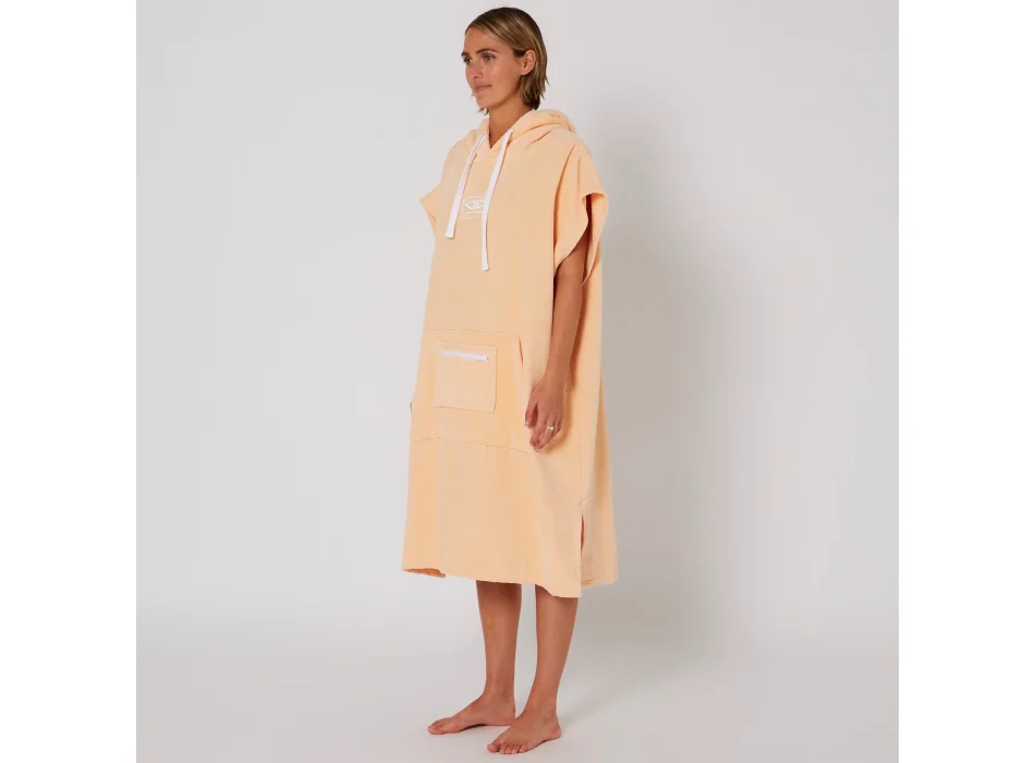 OCEAN & EARTH LADIES HOODED PONCHO PEACH