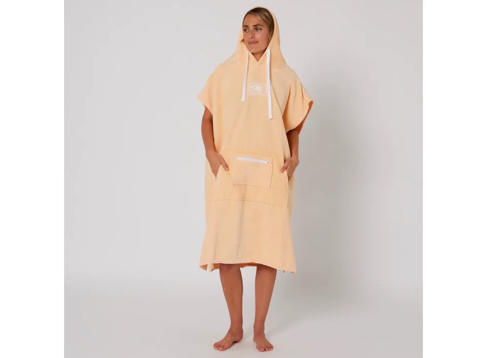 OCEAN & EARTH LADIES HOODED PONCHO PEACH