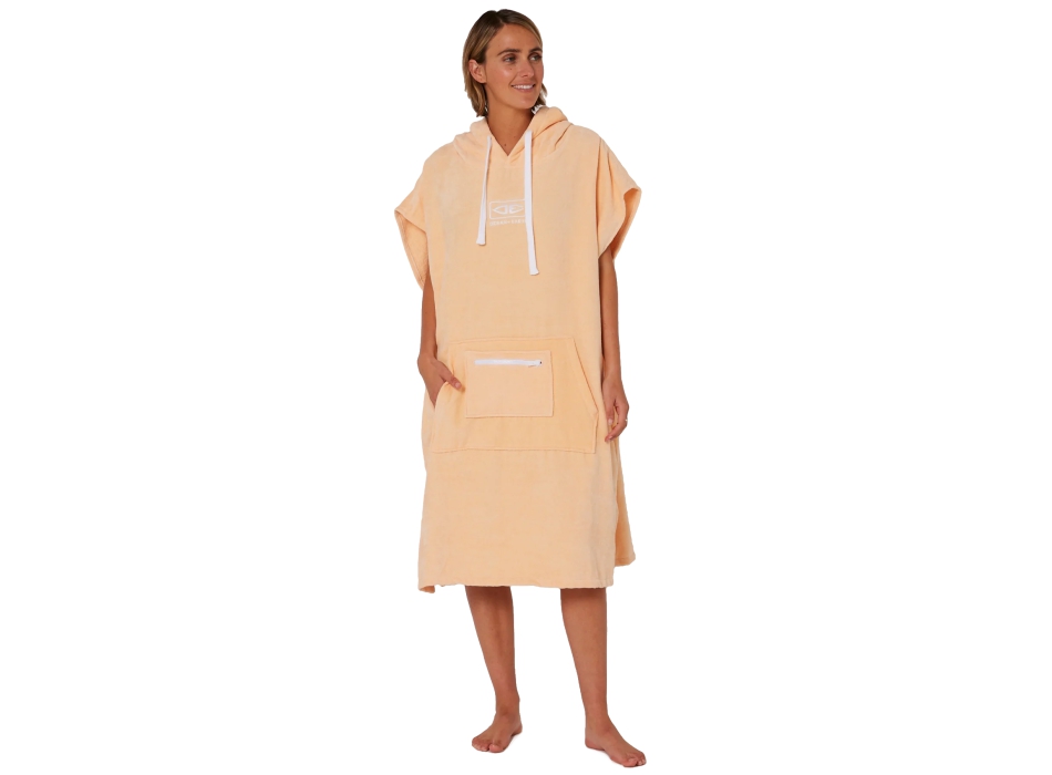 OCEAN & EARTH LADIES HOODED PONCHO PEACH