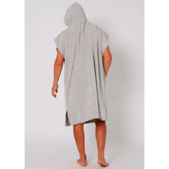 OCEAN & EARTH BREAK PONCHO LIGHT GREY