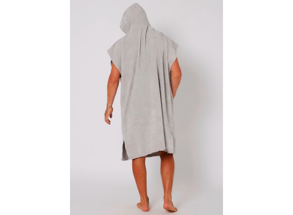 OCEAN & EARTH BREAK PONCHO LIGHT GREY