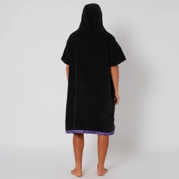 OCEAN & EARTH STRIKE HOODED PONCHO ADULT STEEL BLACK