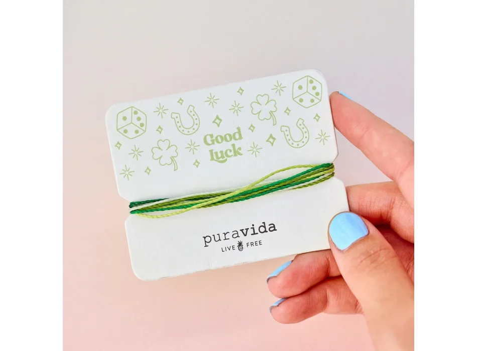 PURA VIDA GOOD LUCK BRACELET CARD