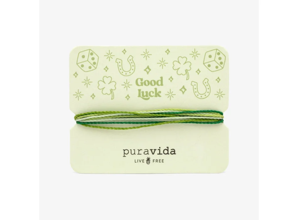 PURA VIDA GOOD LUCK BRACELET CARD