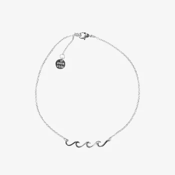 PURA VIDA SILVER DELICATE WAVE ANKLET SILVER