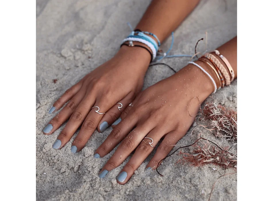 PURA VIDA WAVE RING SILVER