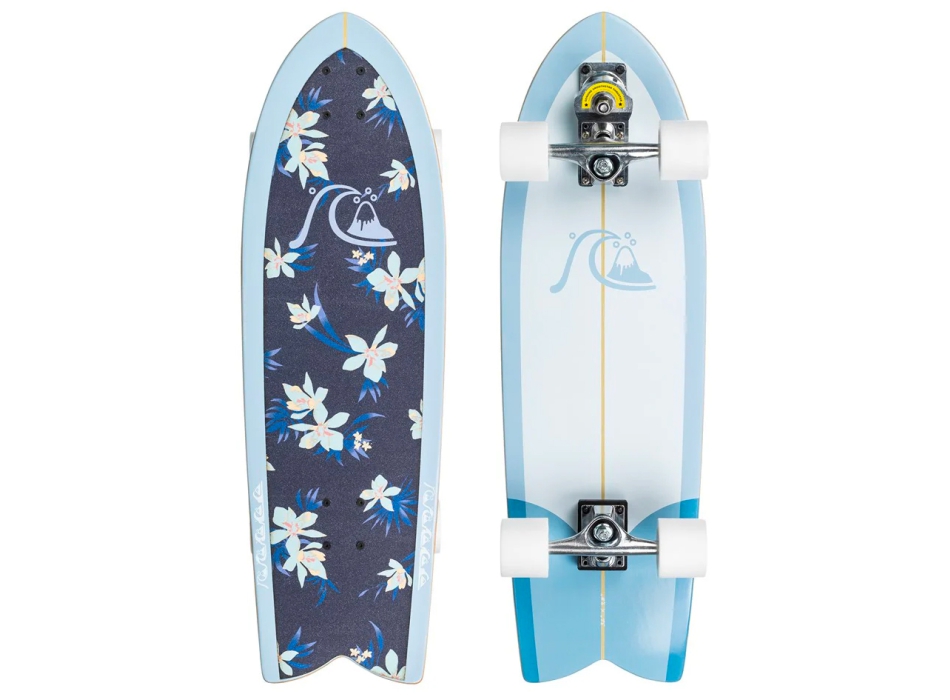 QUIKSILVER 32" RETRO FISH PWRD BY SMOOTHSTAR SURFSKATE COMPLETE