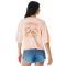 RIP CURL ALOHA WITH LOVE HERITAGE CROP TEE LIGHT PEACH