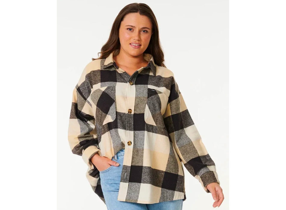 RIP CURL LA ISLA FLANNEL SHIRT BLACK