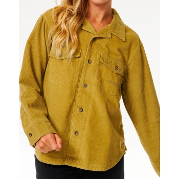 RIP CURL STEVIE CORD SHIRT KHAKI