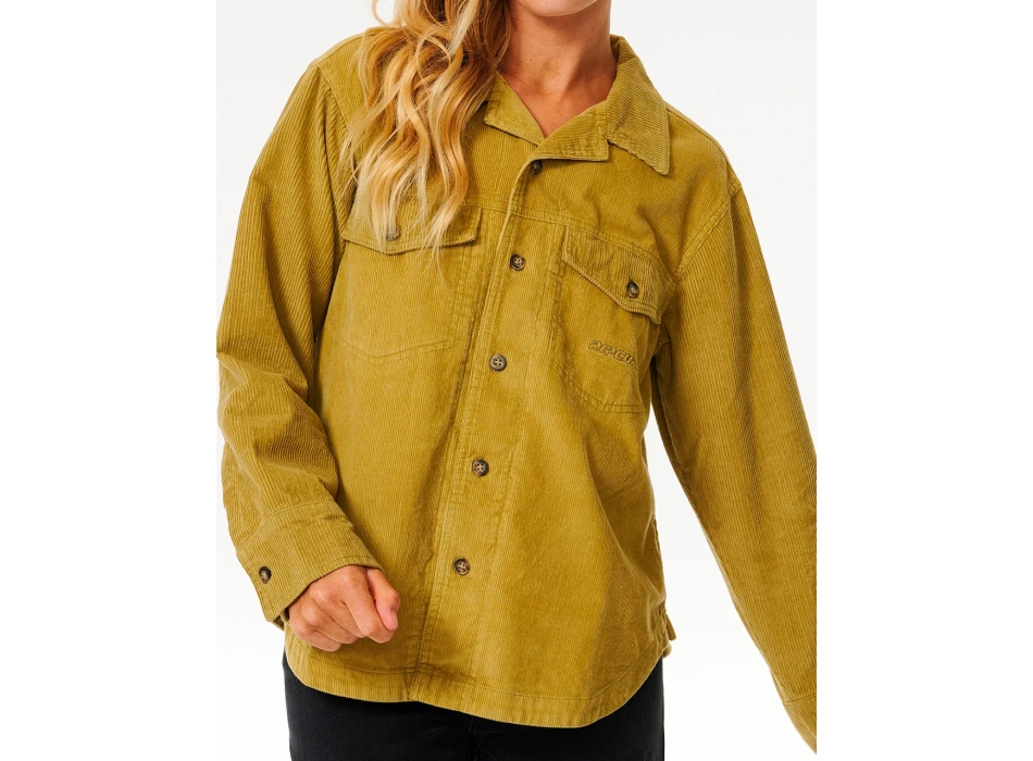 RIP CURL STEVIE CORD SHIRT KHAKI