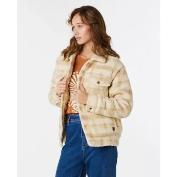 RIP CURL SUNRISE SESSION SHERPA JACKET BEIGE