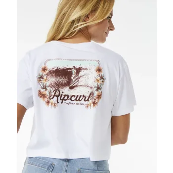 RIP CURL DANCING CROP TEE WHITE