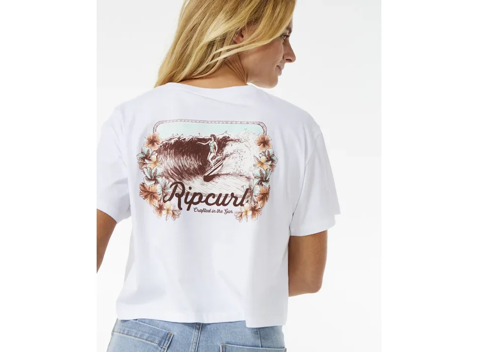 RIP CURL DANCING CROP TEE WHITE