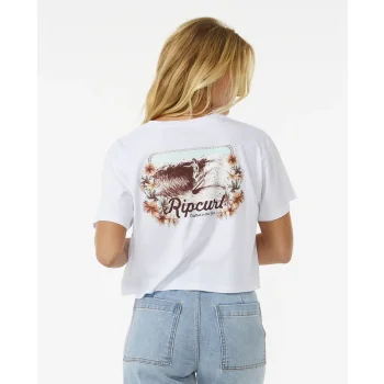 RIP CURL DANCING CROP TEE WHITE