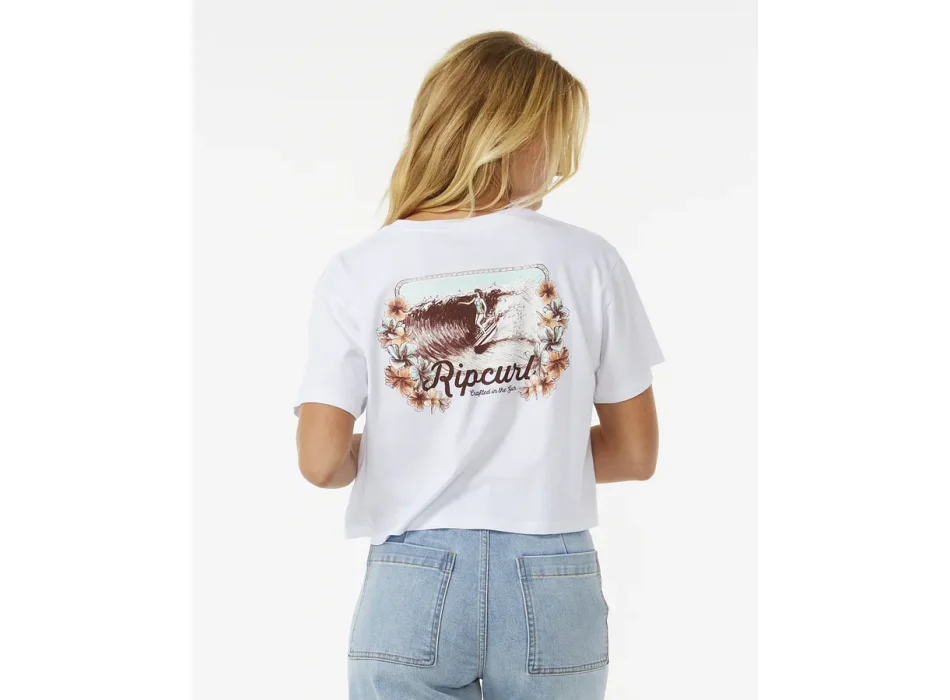 RIP CURL DANCING CROP TEE WHITE