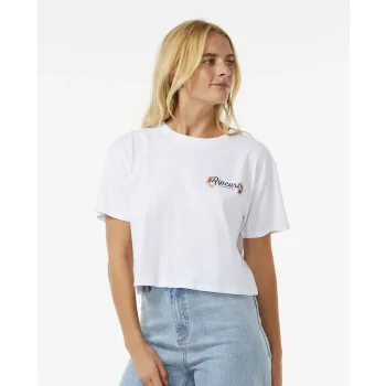 RIP CURL DANCING CROP TEE WHITE