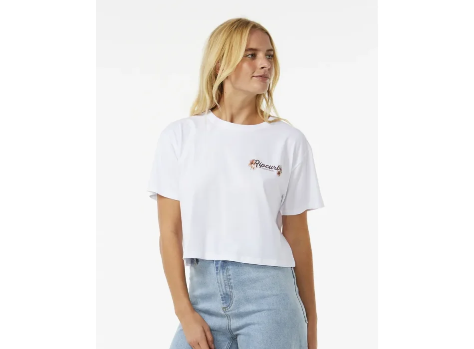 RIP CURL DANCING CROP TEE WHITE