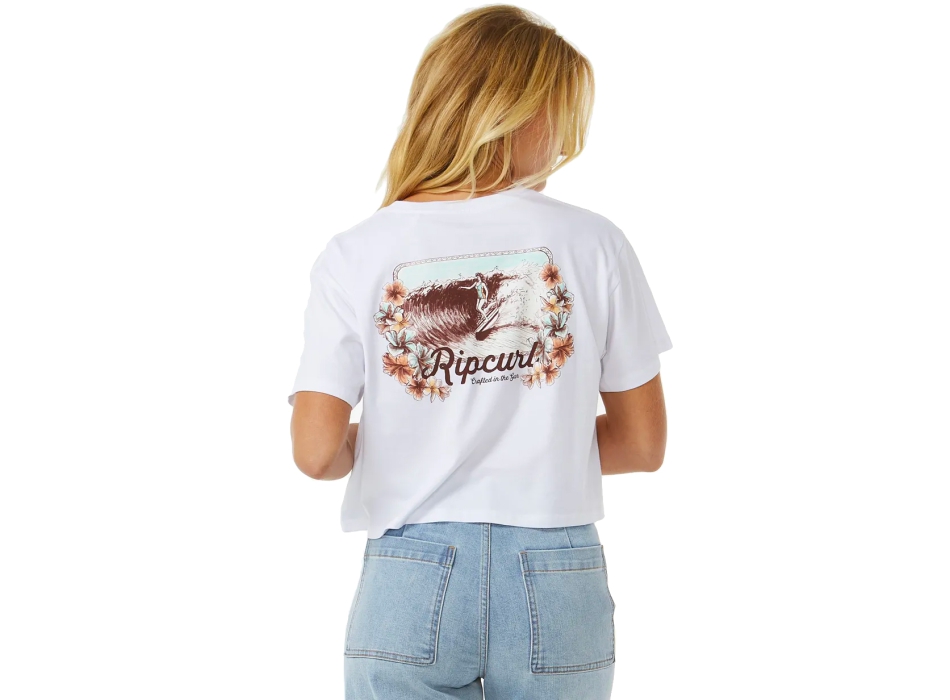 RIP CURL DANCING CROP TEE WHITE