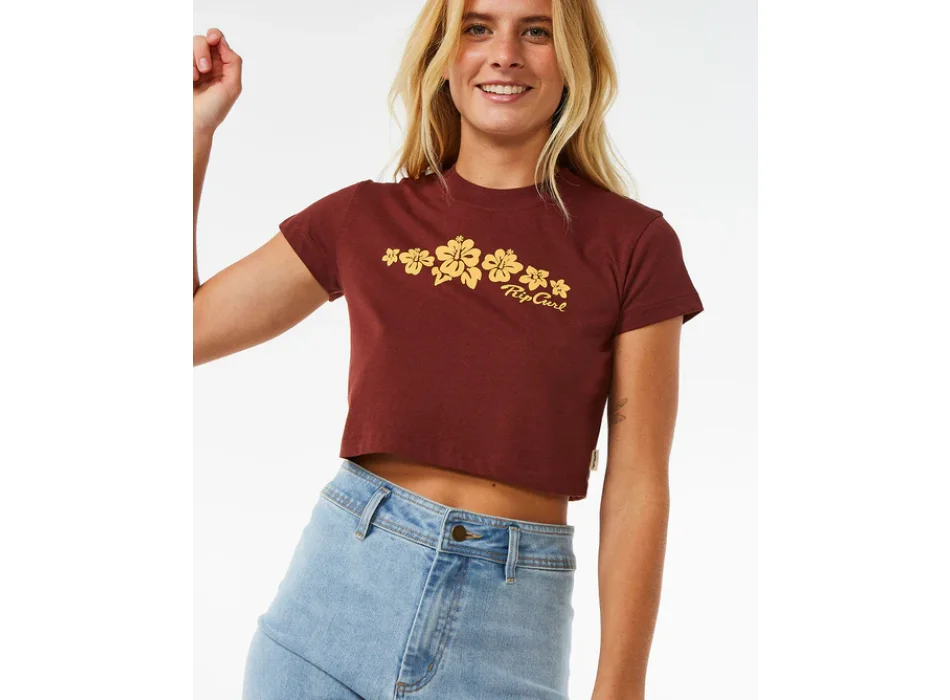 RIP CURL HIBISCUS BABY TEE PLUM