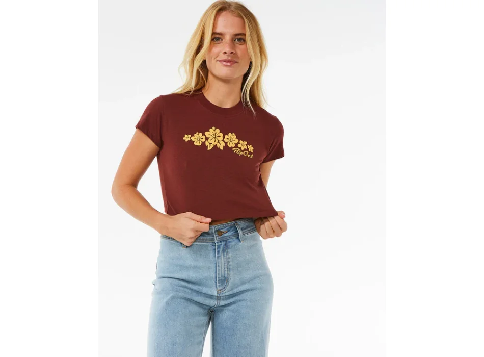 RIP CURL HIBISCUS BABY TEE PLUM