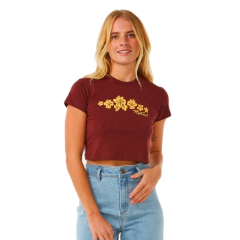 RIP CURL HIBISCUS BABY TEE PLUM