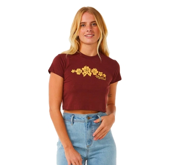 RIP CURL HIBISCUS BABY TEE PLUM