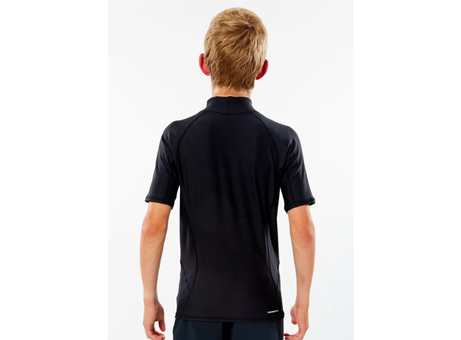 RIP CURL THERMOPRO JUNIOR SHORT SLEEVE BLACK