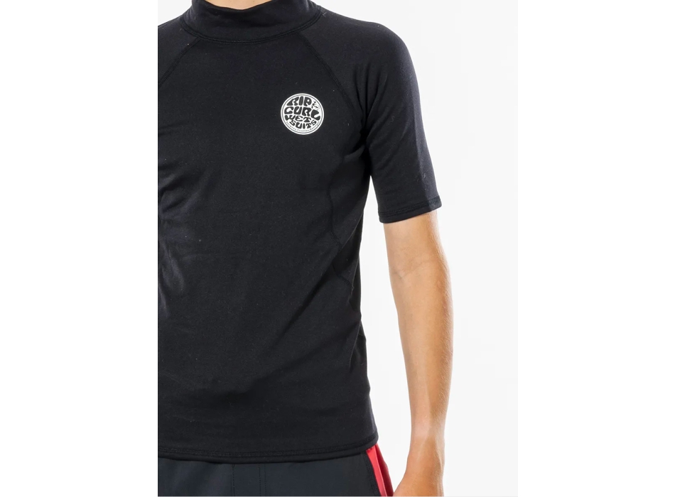 RIP CURL THERMOPRO JUNIOR SHORT SLEEVE BLACK