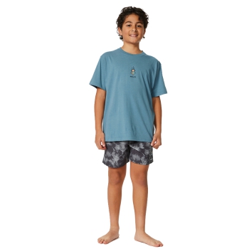 RIP CURL SHRED TEE BOY DUSTY BLUE