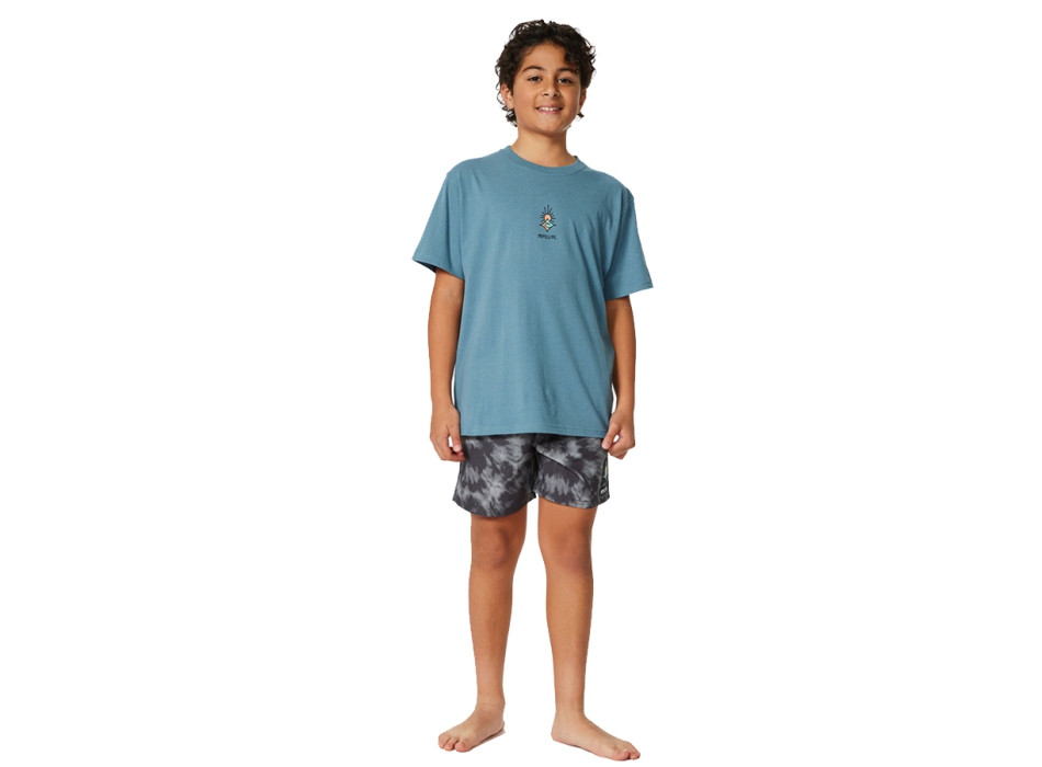 RIP CURL SHRED TEE BOY DUSTY BLUE